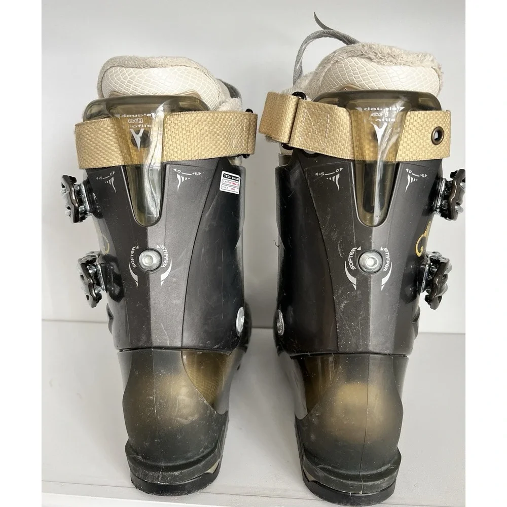 Head Womens Dream 10.5 Pearl‎ Ski Boots Sz 6-6 .5 Black Soft Walk + Grip System